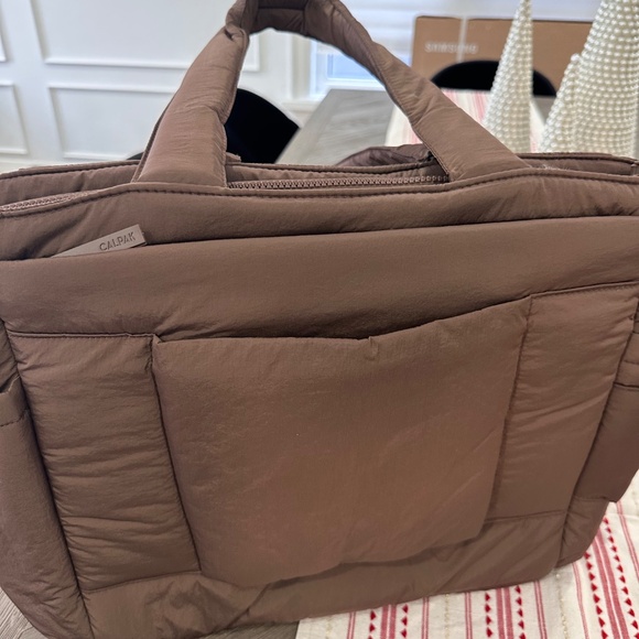 Calpak Diaper Tote Bag with Laptop Sleeve – Hazelnut (Brand New with Tags) - Picture 3 of 6